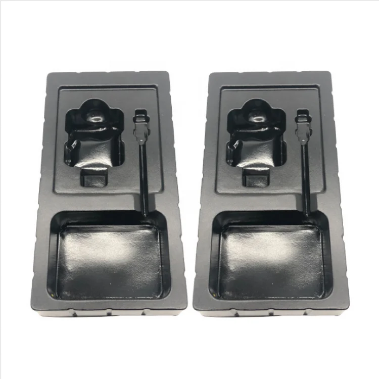 
Guangzhou 2021 Vacuum Formed Velvet Plastic Cosmetic Blister Insert PS Flocked VAC Packaging Tray 