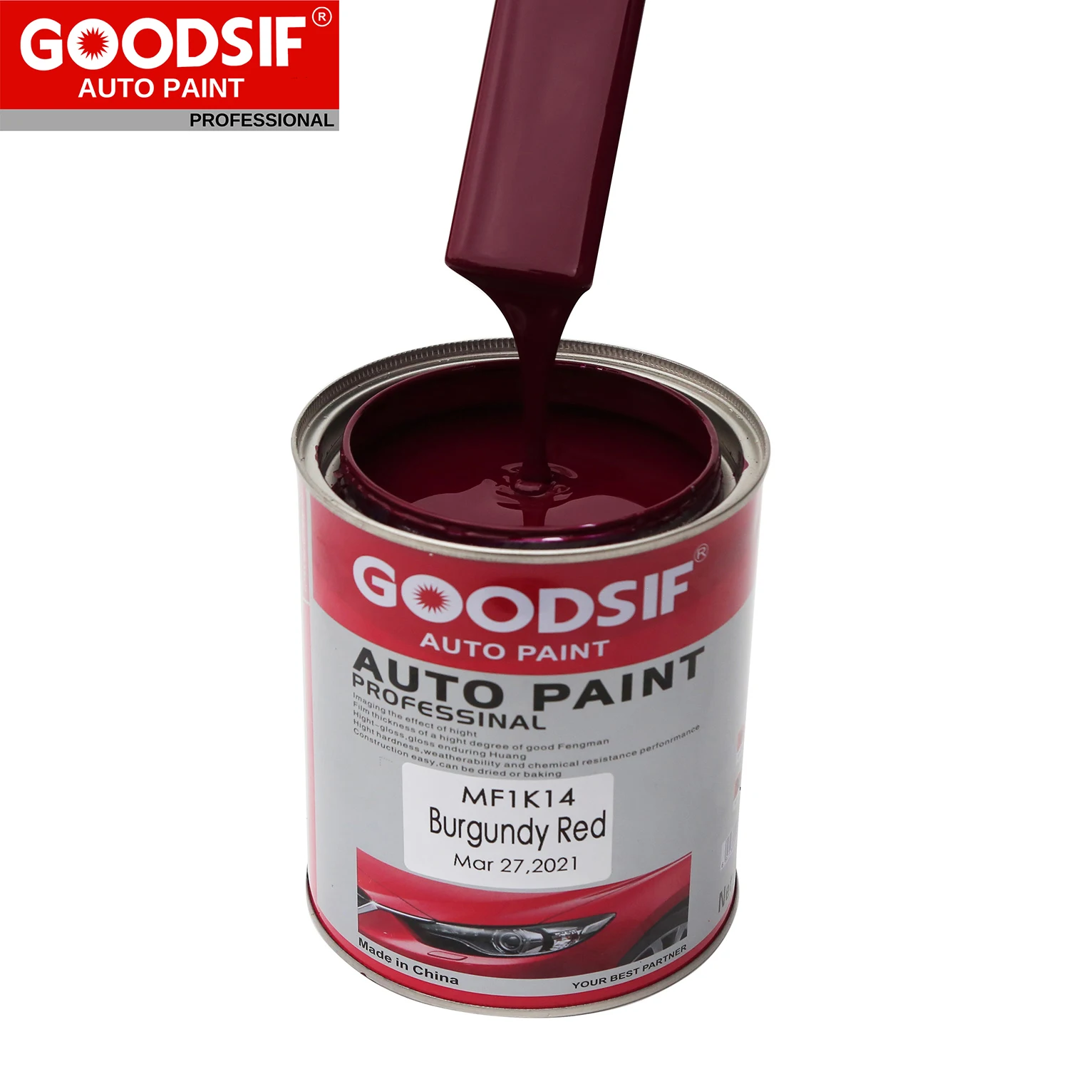 Глянцевая система смешивания краски для автомобиля Basecoat 1k, оксид желтого цвета