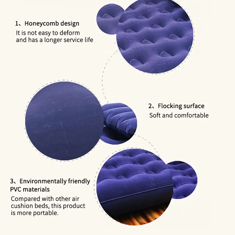 Outdoor inflatable air bed mattress with pump Dampproof Mat Picnic Sleeping Mattresses Hiking Camping Mat