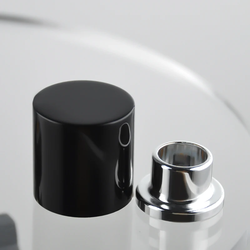 Black Magnetic Cap Perfume Bottle Cologne Perfume Bottles 30 ml Glass Spray Magnetic Cap with gold step collar
