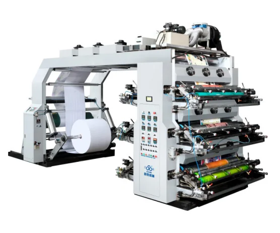 High quality 6 colour flexo printing machine Plastic Film New 2 Color Flexo Flexographic Printing Printers