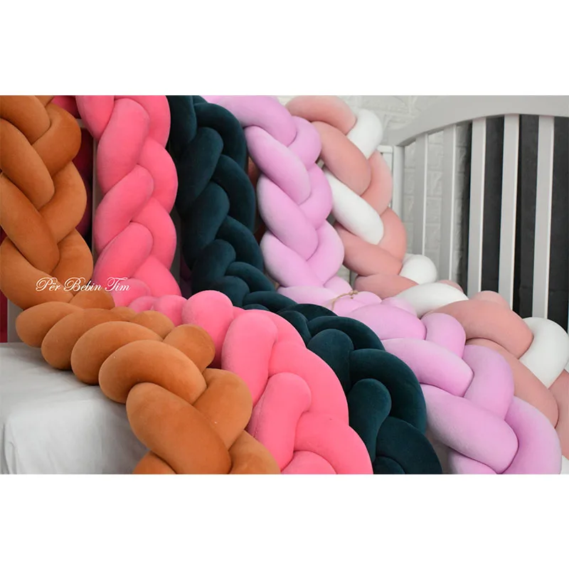 
Braided crib bumper velvet material nordic knot pillows approx. 20 cm height highest quality polyester fiber fille 