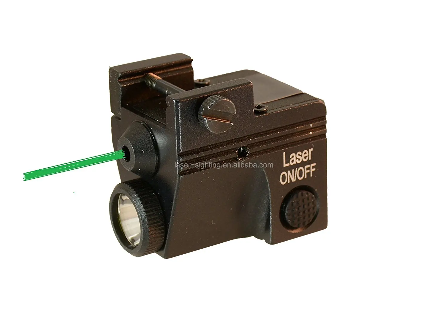 450 Lumen Pistol Flashlight & Green Laser Sight Combo Rechargeable Battery and Charger for Pistol Handguns