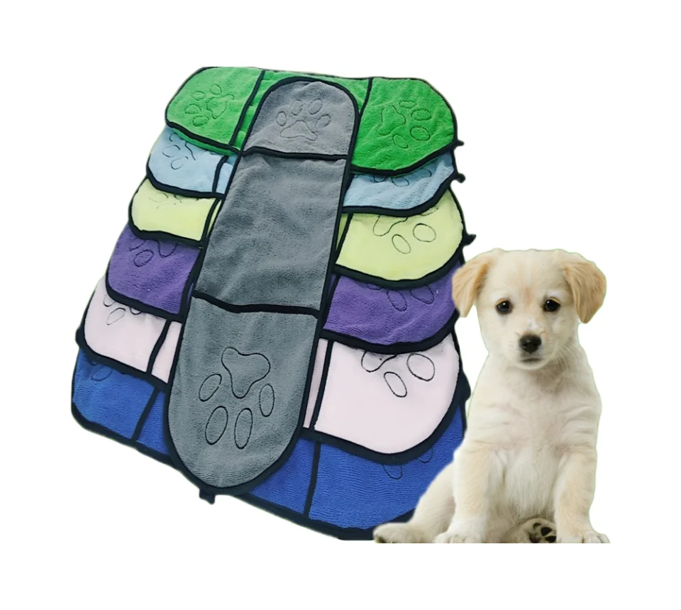 China Pet Products Supplier Super Cheap Cat Dog Small Animals Fast Drying Microfiber Towel Wholesale Pet Small Large Bath Towels