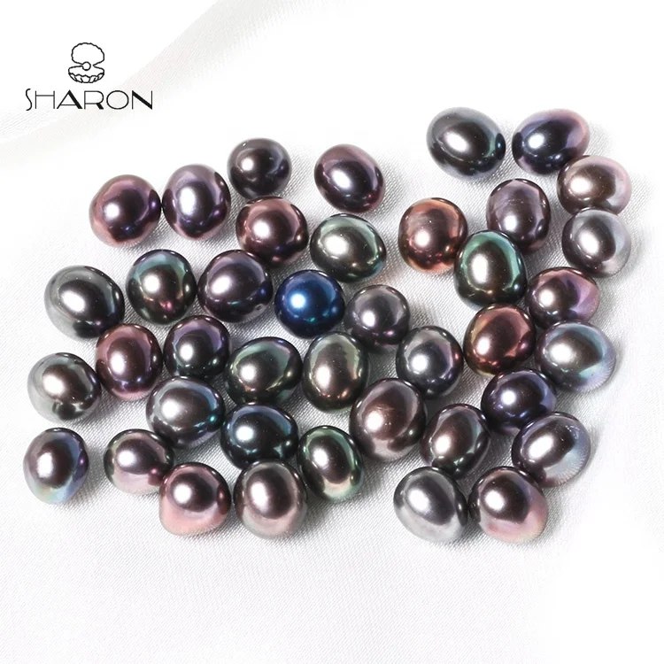 
Wholesale 6.5-7mm AAA Natural Fresh water Peacock Oval Rice Loose Freshwater Pearl 