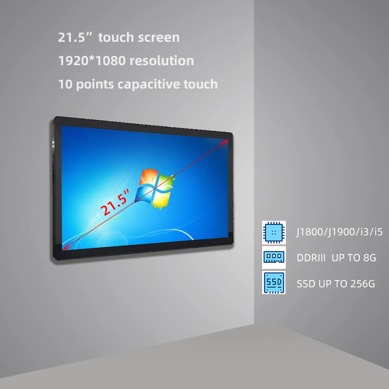 15 6 18 5 21 Дюймов розничный магазин Windows Android настенный сенсорный экран монитор lcd digital signage рекламные экраны