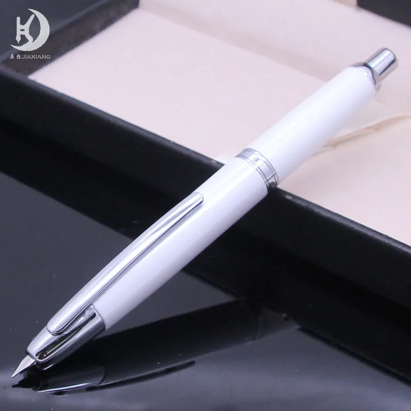 Custom pen design matte Black press Fountain pen Retractable Fine Nib imprint name logo business gift calligraphy writing pen