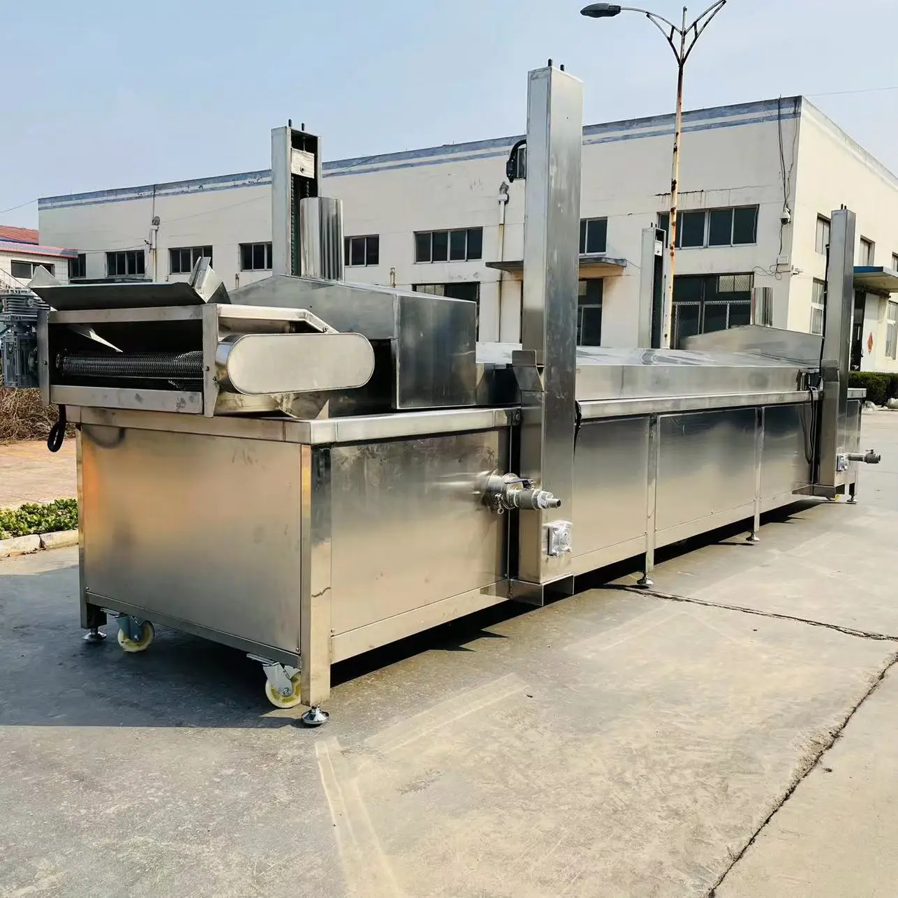 Commercial frying line Full automatic frying food production line Processing equipment for fried food Potato chips