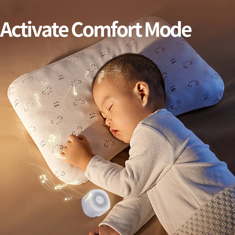 Mini Portable Sound Machine White Noise Machine 10 Soothing Sounds Adults Kids Baby Rechargeable Loud Speaker Noise
