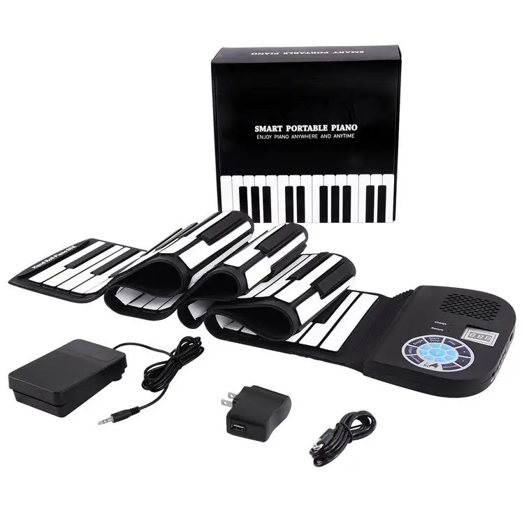 
Portable Flexible Digital Keyboard Piano Roll Up Piano F88-88 Keys Folding Electronic Keyboard for Children Student 