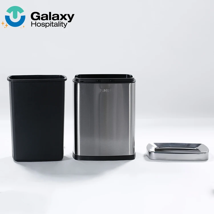 Classic Leather Trash Cans Waste Paper Basket Storage Bin For Bathroom Kitchen Office Hotel Waste Bin Sensor