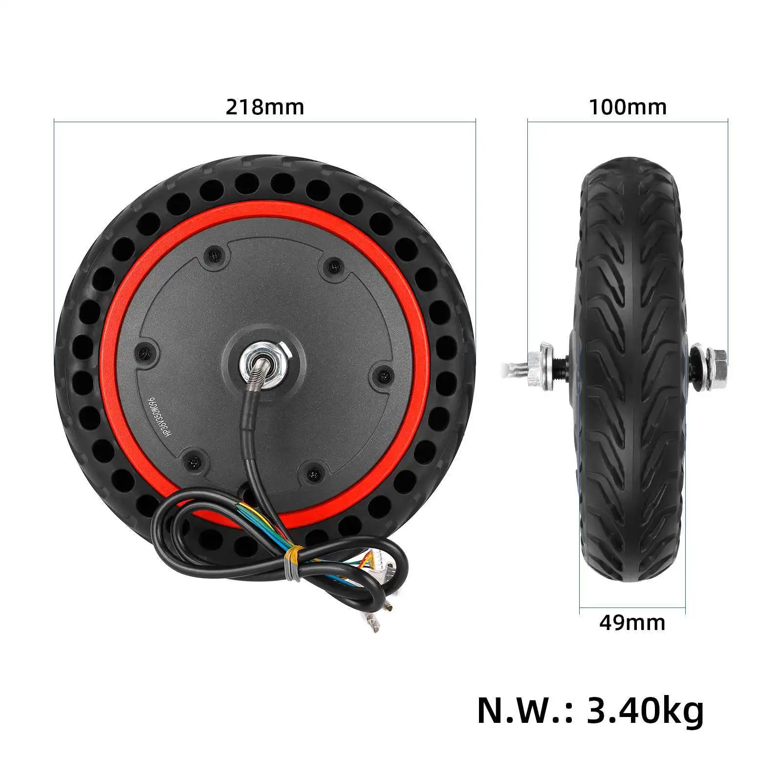 Electric Scooter Accessories Second-generation Motor Pro Scooter Motor 36V350W8.5 Inch Red Edge Motor