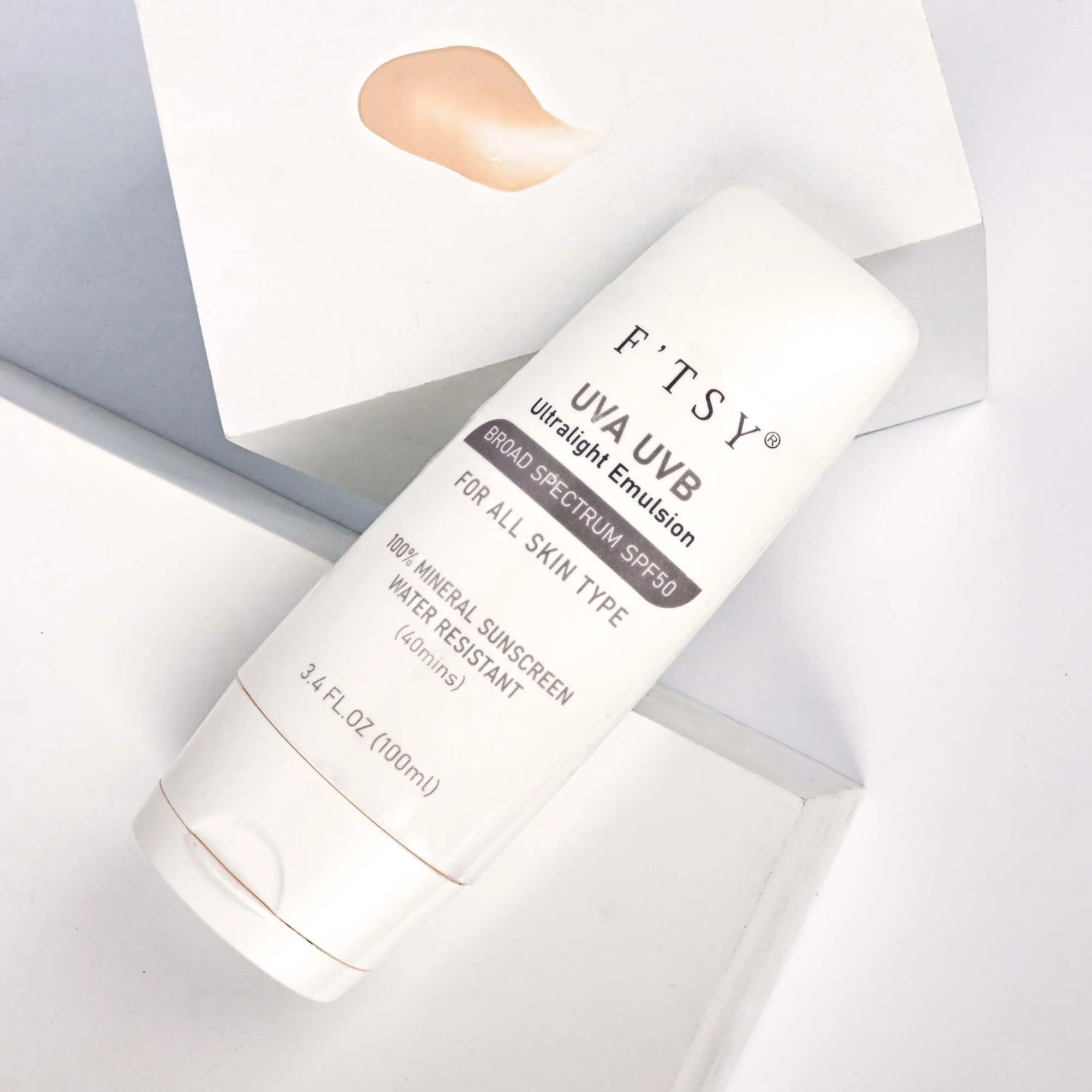 Custom LOGO Moisturizer Mineral Sunscreen Lotion With Zinc Oxide Vitamin E Water Resistant