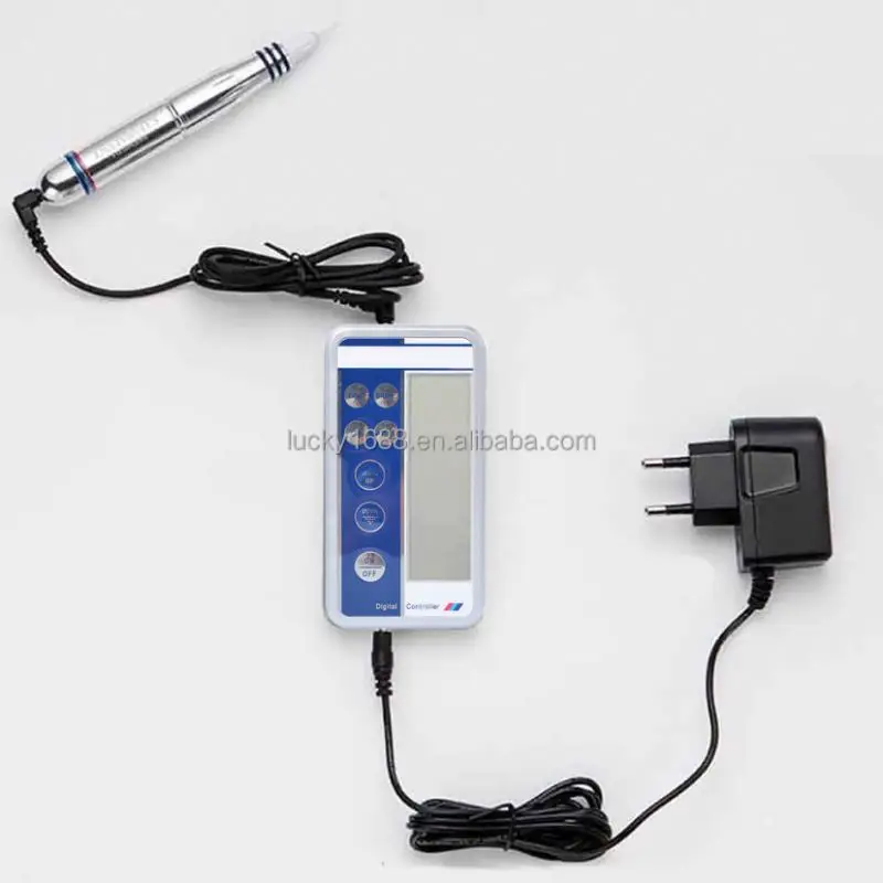 Professional Digital Electric Permanent Makeup Machine Lip Eyebrow Tattoo Gun with Cartridges