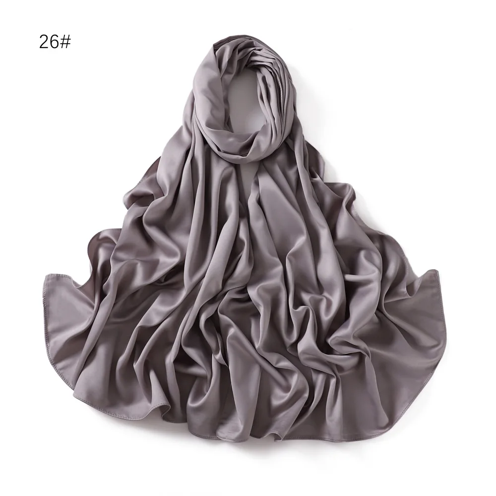 wholesale 2023 Muslim Woman matte satin Plain Hijabs Islam Hijab Scarf hot selling soft muslim long scarf QK234