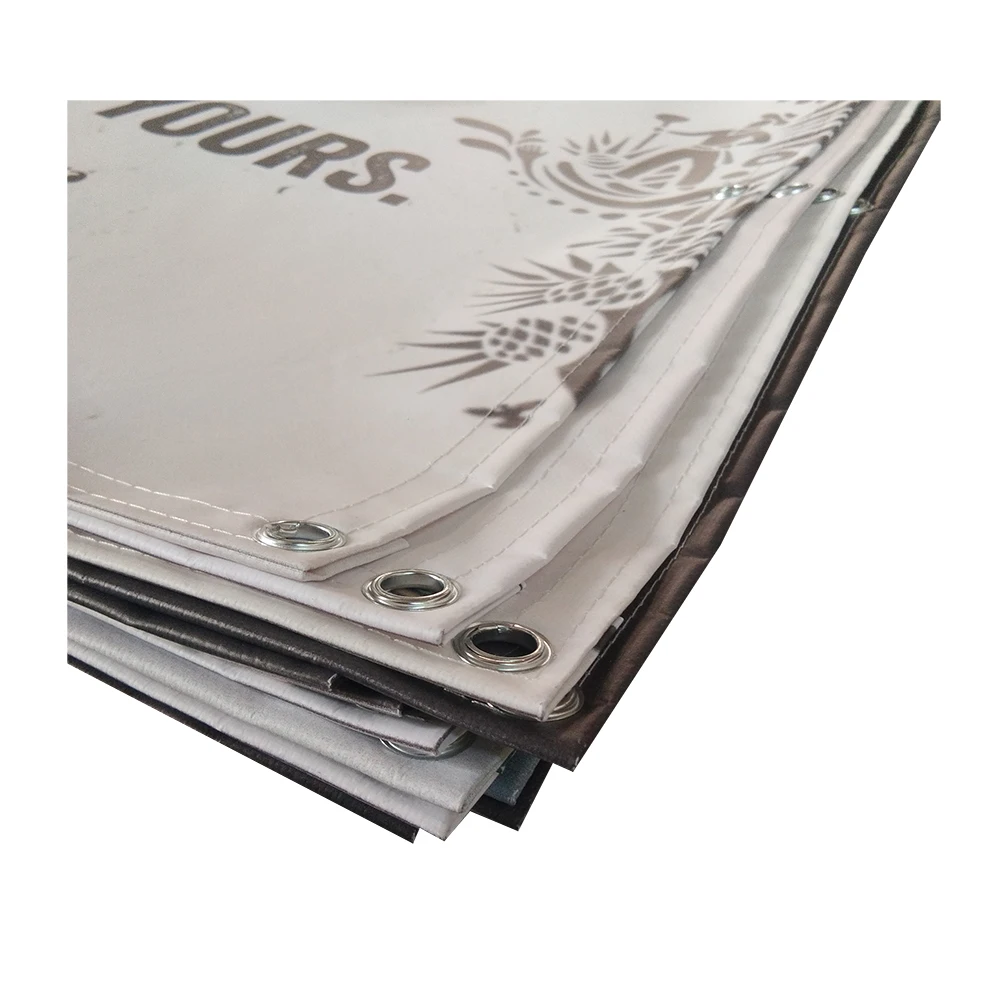 High elastic, wind-resistant and reusable PVC mesh banners for outdoor guardrail cover or event publicity