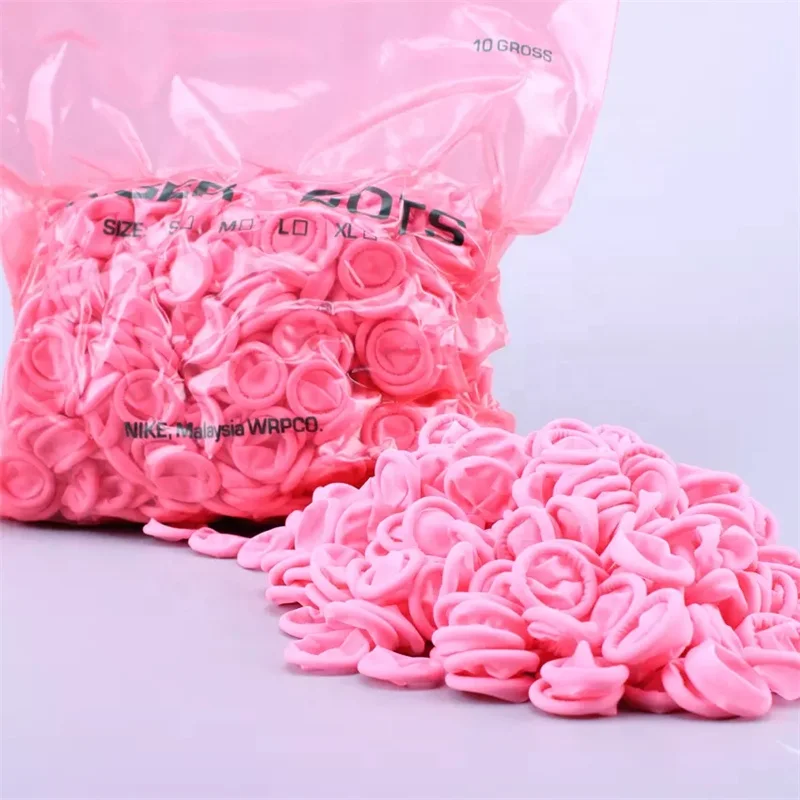 OEM about 770 pcs Bag Factory Direct Sale Universal Finger Cots Disposable White Antistatic Latex Finger Cots