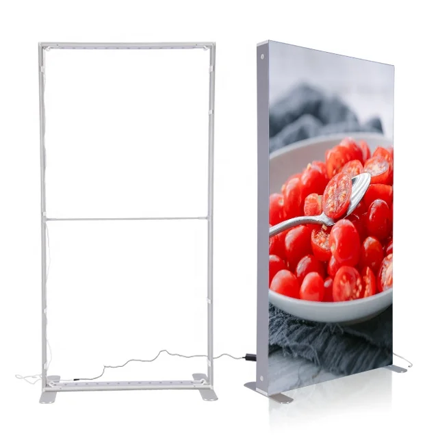 Wholesale customized graphic display stand advertising light box, LED panel display for advertising booth