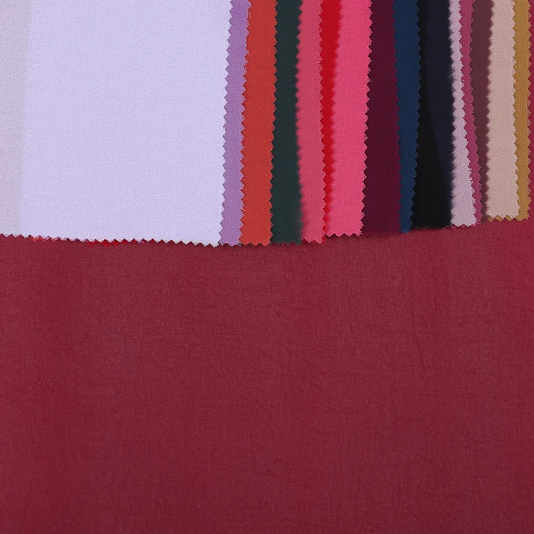 
HI-MULTI CREPE chiffon woven 100% polyester fabric for women dress 