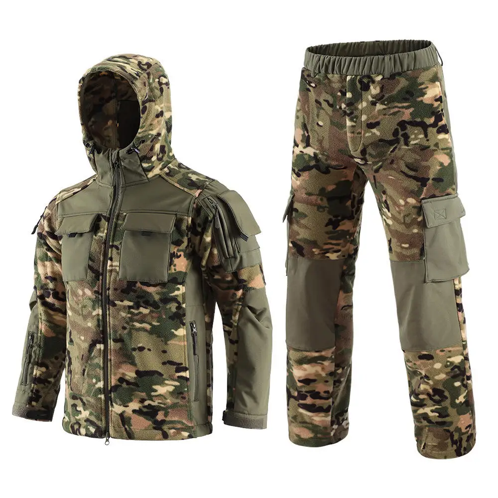 winter wholesale Black Warm Windproof Assault Camouflage Frog Waterproof Snow g8 jacket Tactical Suit Uniform Set
