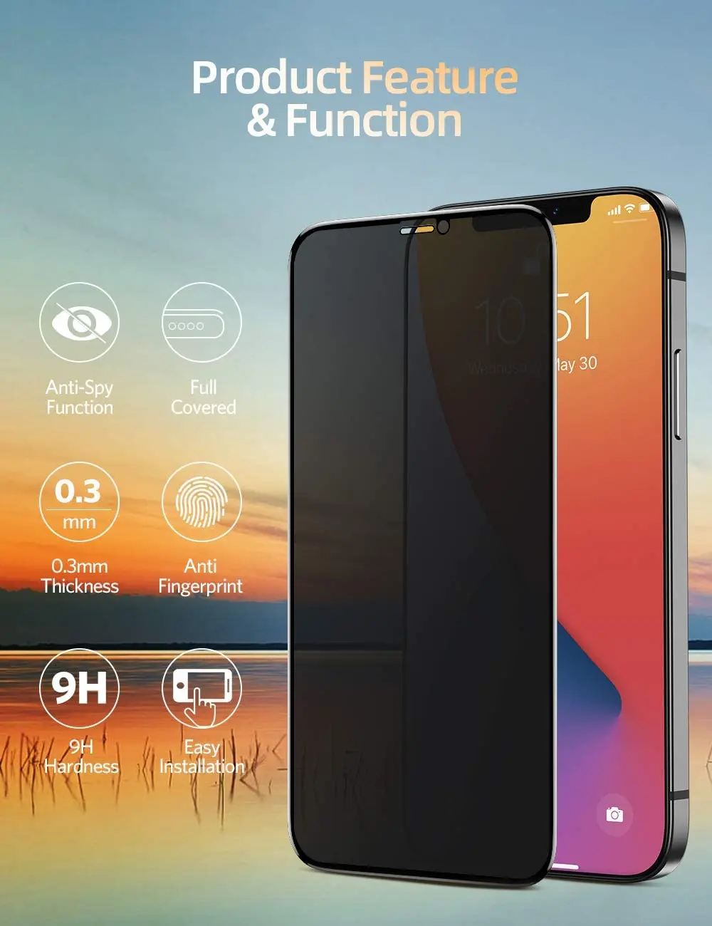 Leadingplus phone tempered glass For iPhone 7 8 x xr xs SE Screen Protector, Anti Glare Screen Protector for iphone 14 pro max