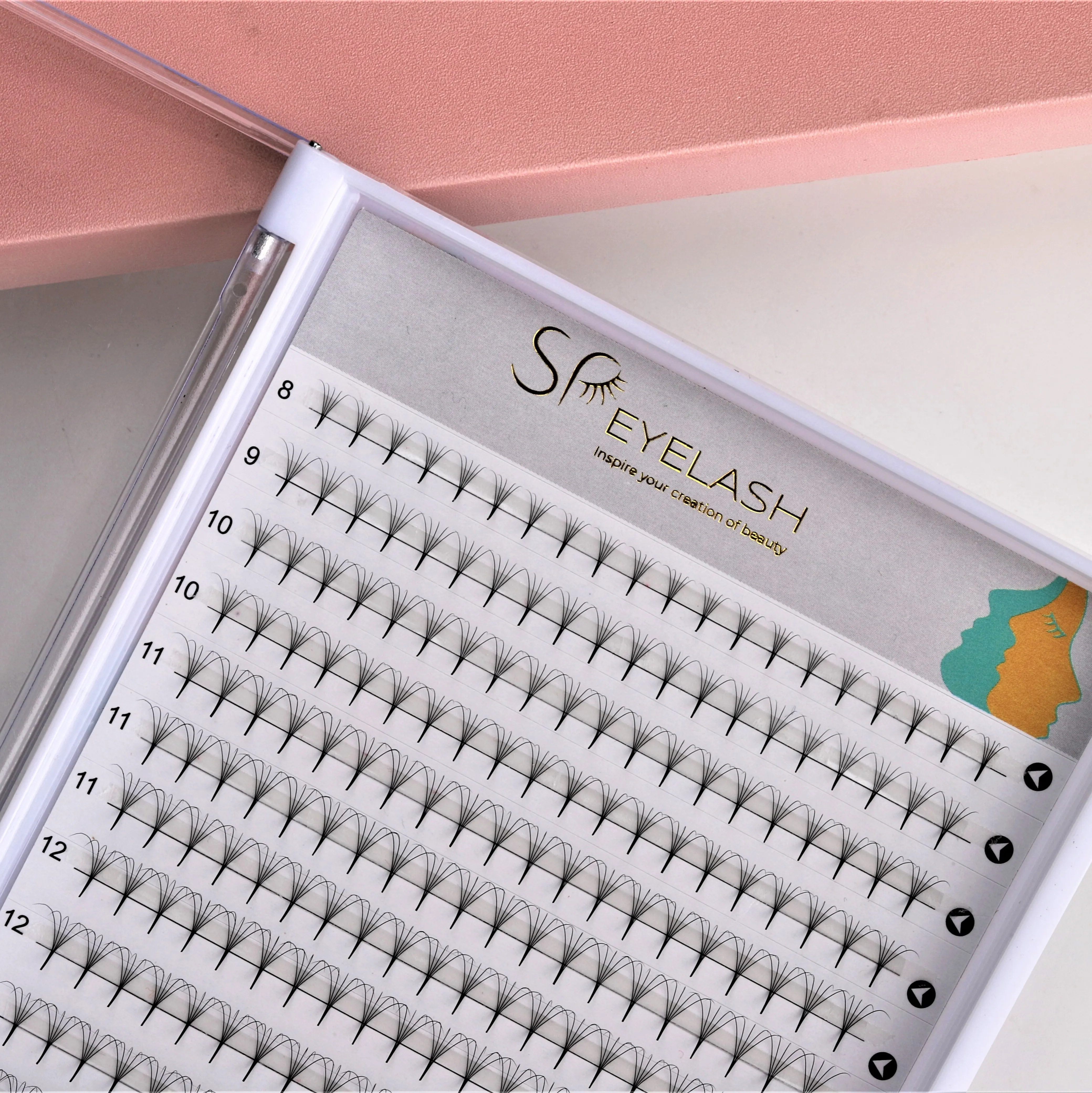 SP ресницы новые острые основания 3D 6D 12D 0 05 мм 7 Мега объем узкие готовые объемные вентиляторы свободные