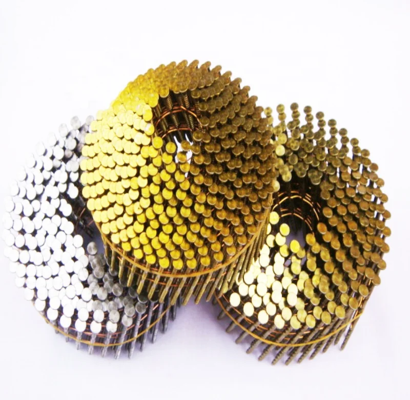 Vinyl Coated Ring Shank Diamond Point  2.3X50mm  Wire Weld Pallet Coil Nails