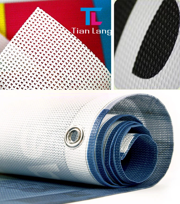 Custom Outdoor Advertising Mesh Banner Fabric Digital Print Double-Sided Banners