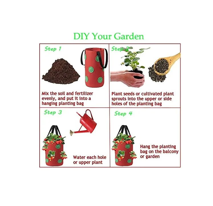 2023 Latest Hot product non-woven fabric grow bags nursery pots fabric flower 7 gallon planting pots for garden home farms