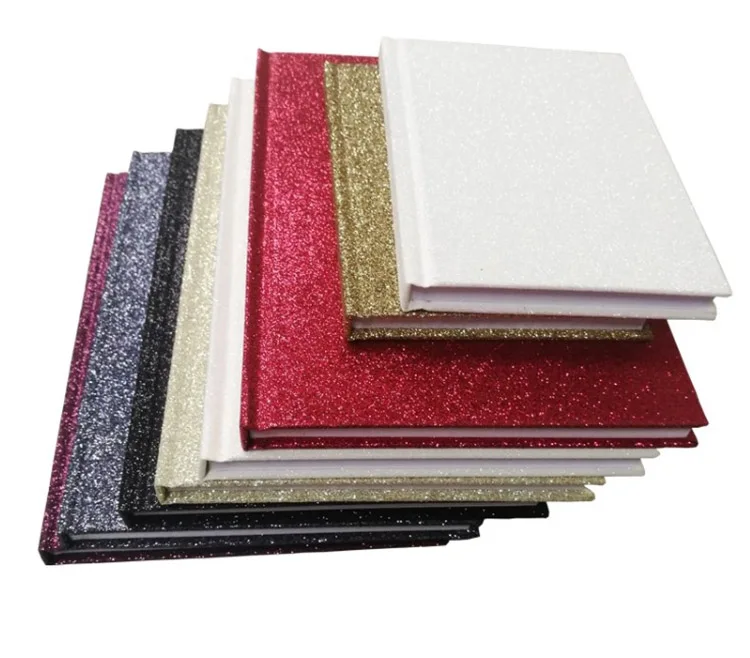 Wholesale colorful shiny glitter A4,A5,A6 various size hardcover printed 2021 journal notebook agenda custom books