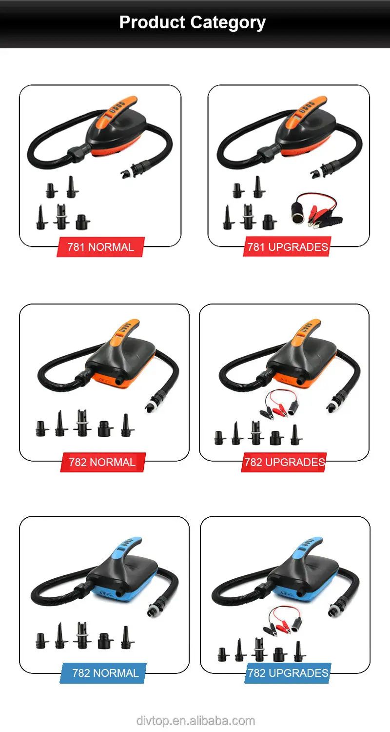 Hot Sale 20PSI inflatable Board DC and Rechargeable Digital Screen high Pressure Compressor Car Portable Electric Air Pump