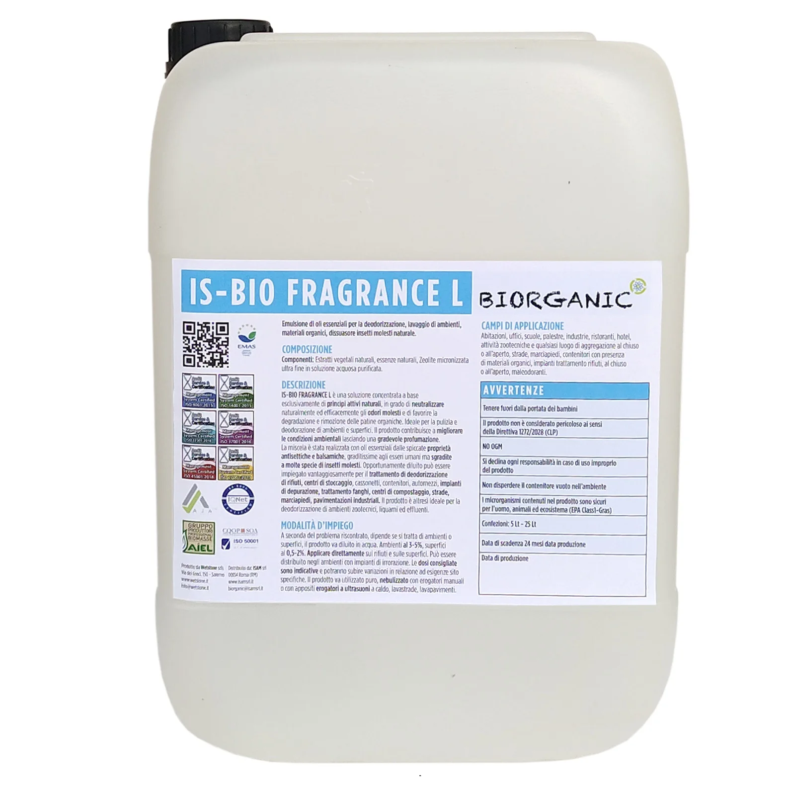 Biorganic Brand IS ZEOL BIOFRAGRANCE L Offices Schools Deodorant Liquid Washing Aerosol Spray