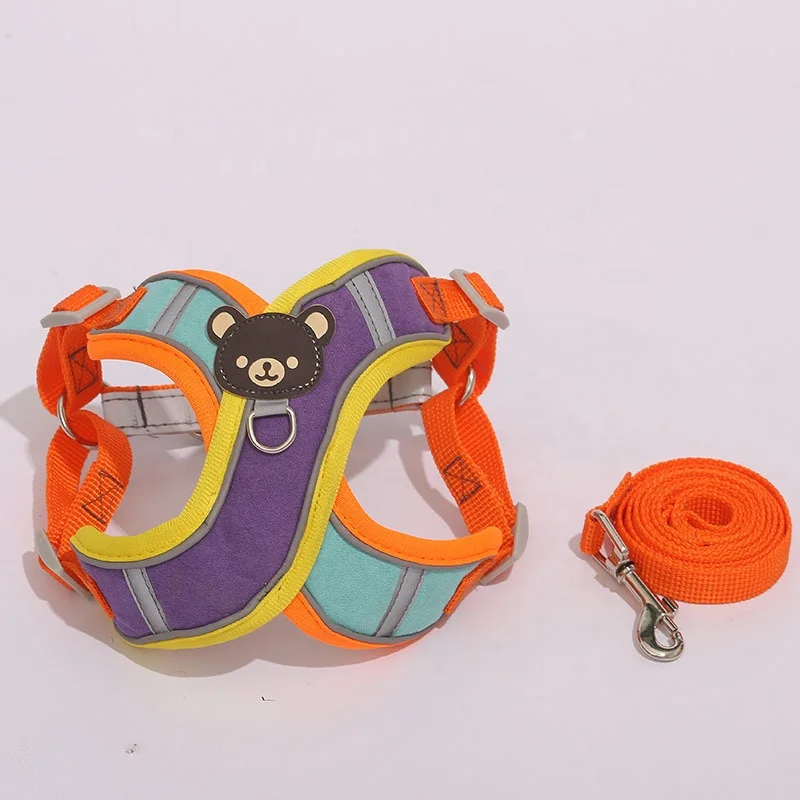 drop shipping pet harness and leash walk outdoors Soft Mesh Vest luxury Dog Harness Set