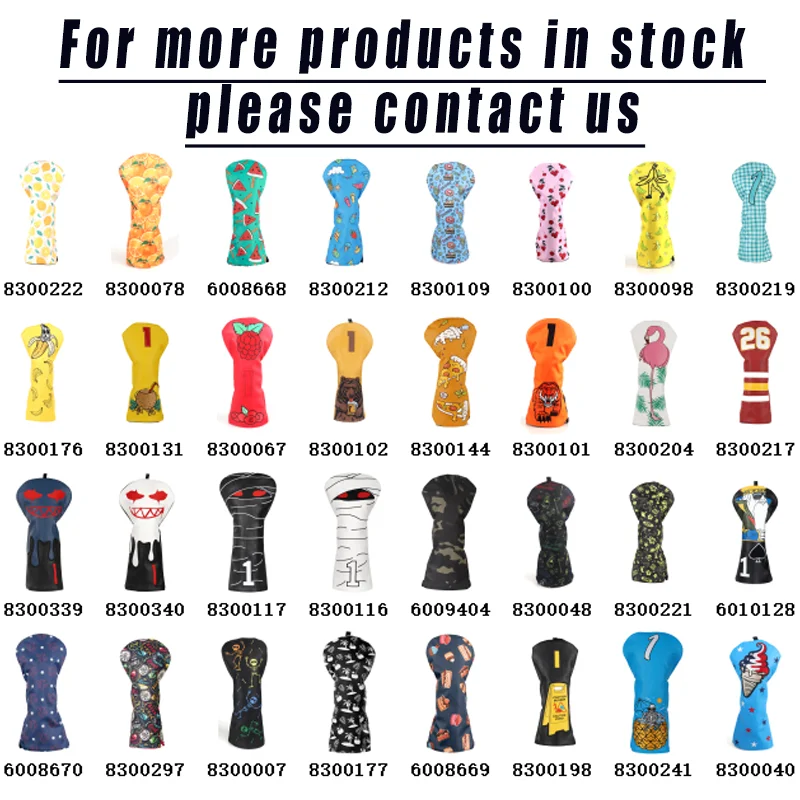 Wholesale Custom Golf Accessories Gift  Golf Headcover Set Golf Club Head Covers Pu Leather Driver Covers