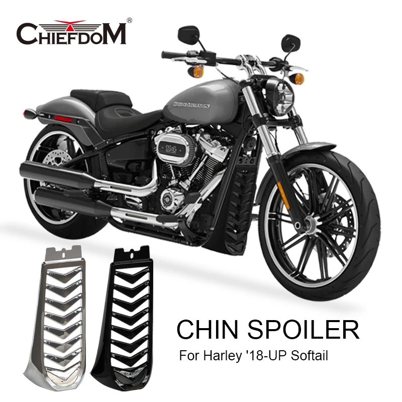 Chin Spoiler Black Precision Chin Spoiler frame cover kit for Harley Softail Milwaukeeair dam chin fairing frame cover kit