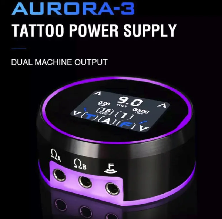 Aurora 3 Upgraded Tattoo Power Supply Digital TFT Touch Screen Dot Box For Tattoo Pen Coil Machine Power Supply
