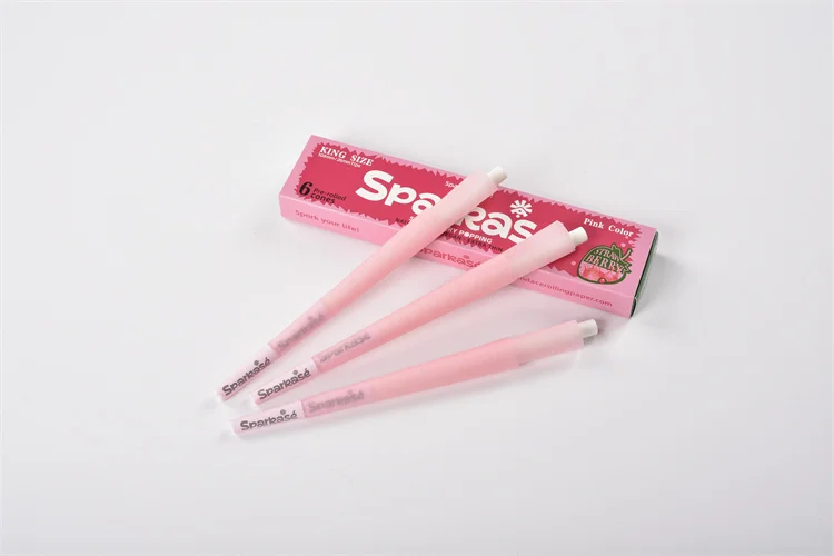 Hot Selling Paper For Rolling Cigarettes Straw Berry Flavour Colored Cigarette Rolling Paper