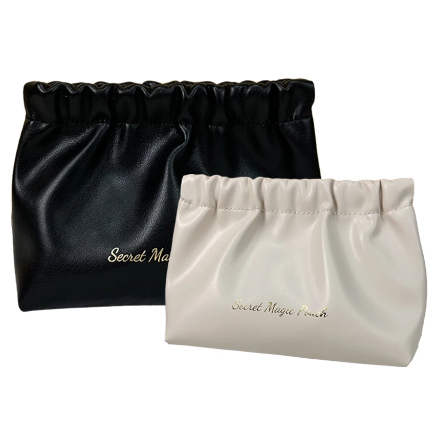 Travel organizer accessories Bag Wholesale PU leather Toiletry Lipstick Pouch Bag Water-proof Custom makeup Bag shrapnel pouch