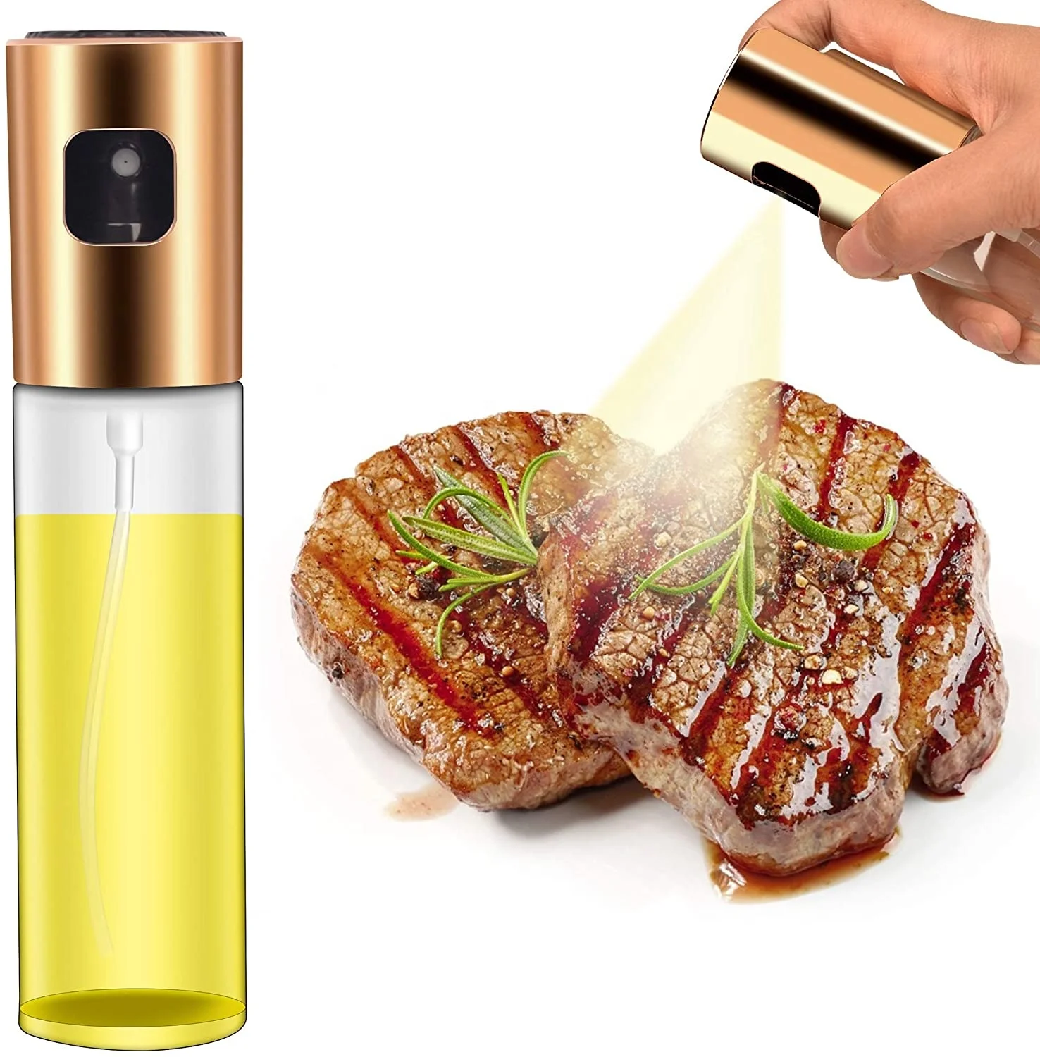 Oil Sprayer for Cooking 100ml Oil Spray Bottle for Cooking And Widely Used for Salad Making Baking Stainless Steel