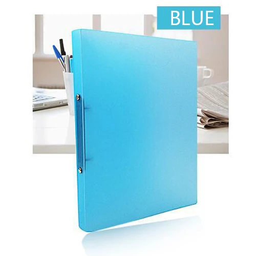 A4 2-O-Ring File splint plastic file large capacity to hold data transparent punched file folder caseportfolio folder for girls