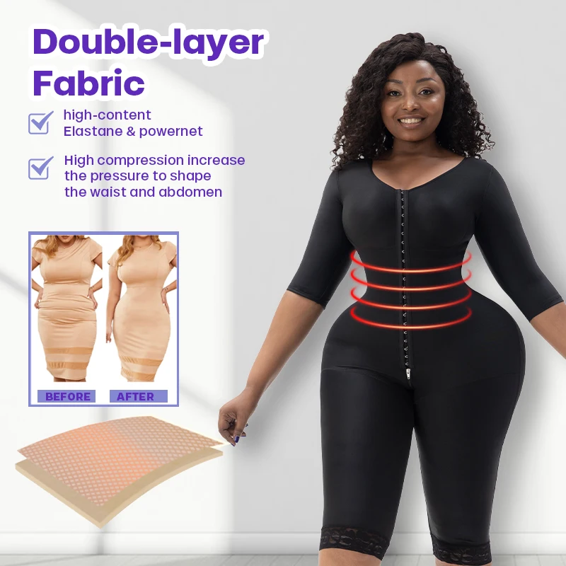 Wholesale Compression Garment Hip Enhancer Shaper Long Sleeve Bbl Shapewear Post Surgery Op Fajas Colombianas Reloj De Arena