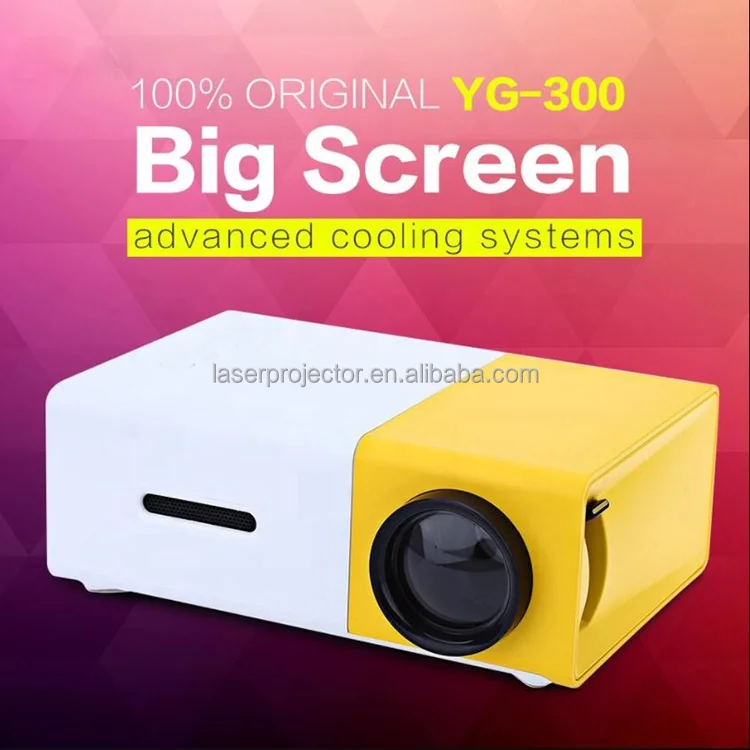 Free Sample Yg300 720P Logo Full Color Hd Led Projector Outdoor Mini Home Smart Phone Led Projector H4 Mini Movie Projector