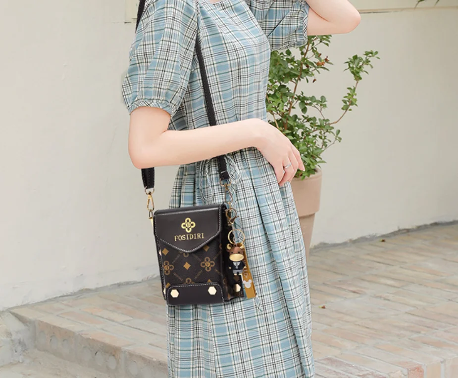 Trendy New fashion Ladies Mobile Phone Bags PU Leather Summer messenger bag shoulder purse designer Ladies Hand Bag