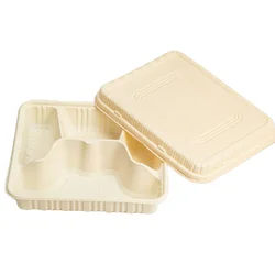 Compostable Disposable Corn Starch Food Container Cornstarch Takeout Takeaway Lunch Box Food Container