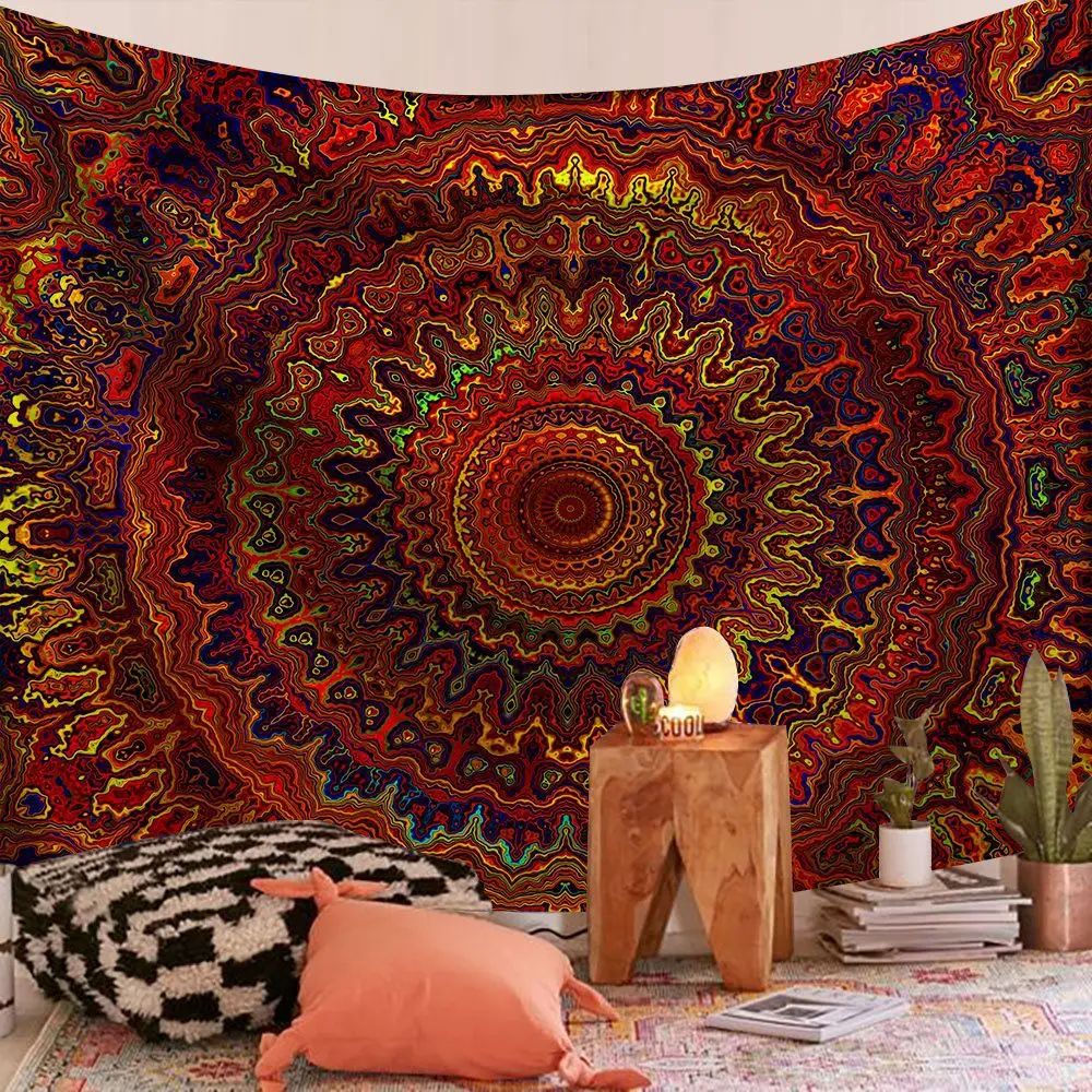 MU Top sale custom bohemian mandala boho hippie polyester digital printed wall hanging tapestry for bedroom decor