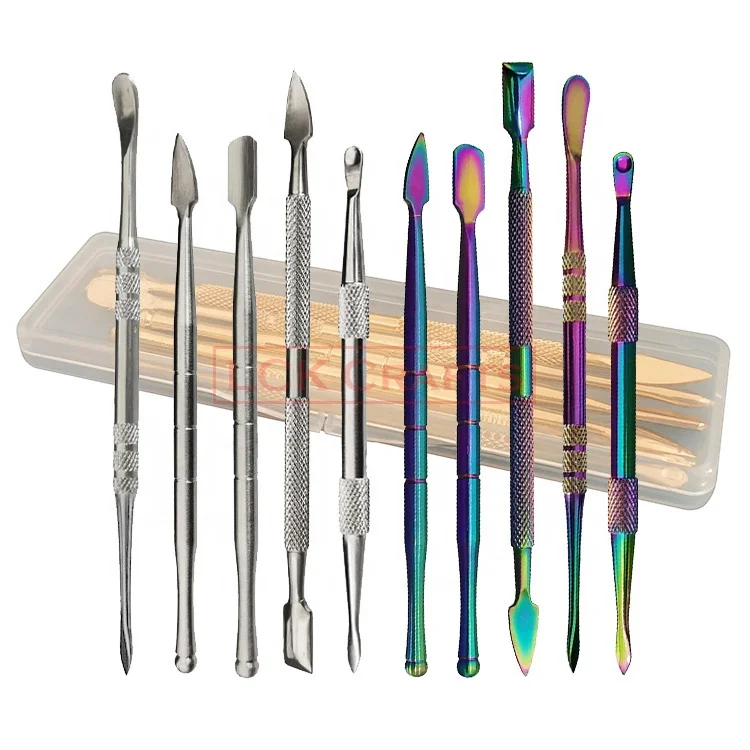 Wax Carving Tools Rainbow Sculpting Tools Jewelry Detailing Modeling Double Ended Stainless Steel Design Clay Wax Carver Tools