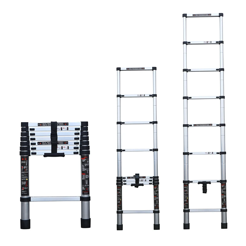150kg Load Capacity 2.3M Compact Extension Ladder Adjustable Folding Ladders with Non Slip Feet
