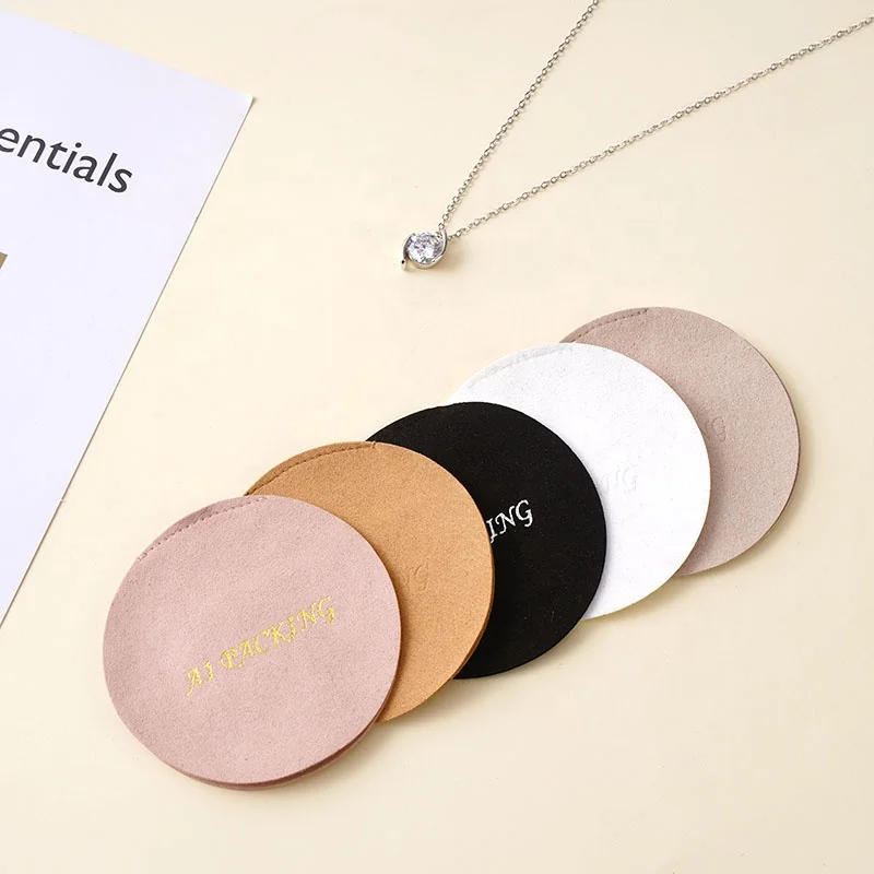 Сумка A1Jewelry с логотипом на заказ роскошная дизайнерская сумочка из микрофибры для колец сережек ожерелий Круглый Подарочный мешочек ювелирных изделий