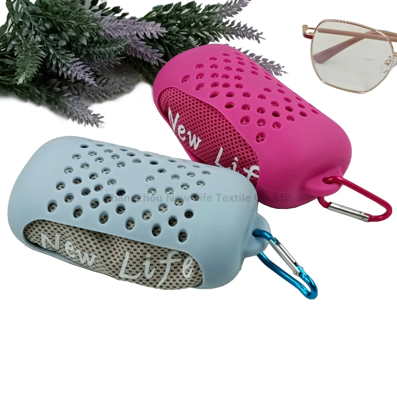 Multicolor quick dry cooling towel with pvc bag custom logo trend ice cold towel for sports and running