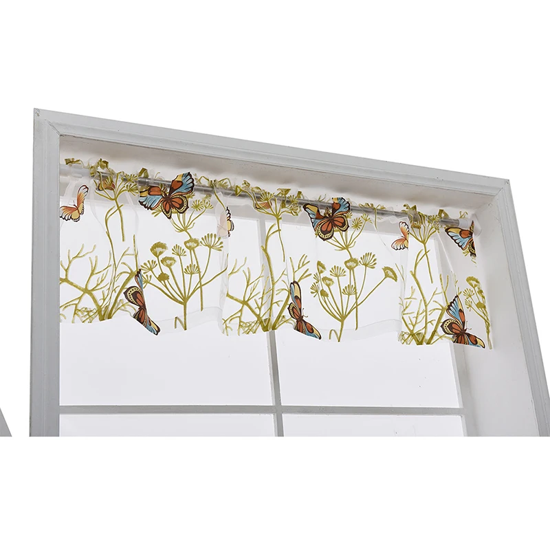 ZHONGHUA Stylish and exquisite kitchen sheer curtain luxury printed curtains